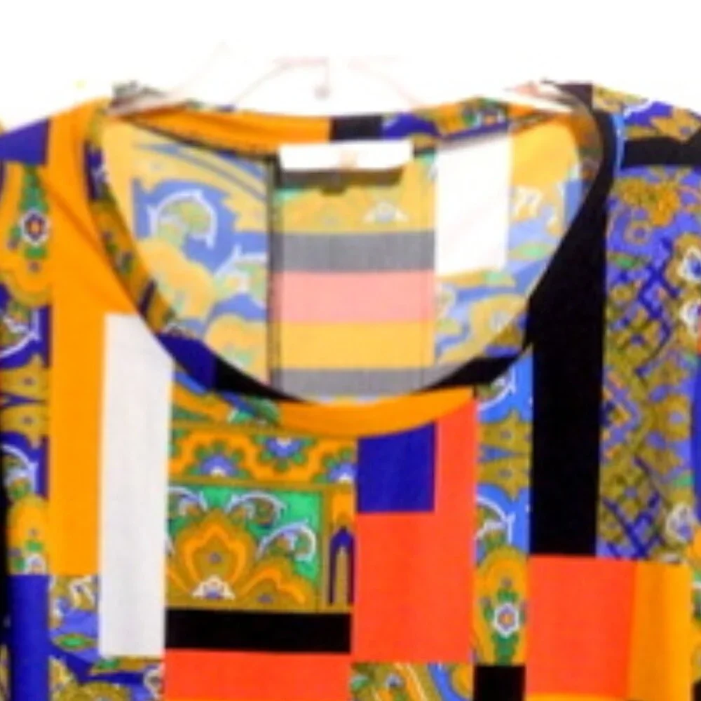 Jones Studio Women’s Wearable Art Multicolor Abstract 3/4 Sleeve Top – Size: 2X - Picture 4 of 11